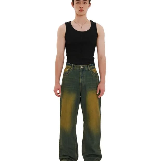 L) 레씨토 빈티지 워시드 데님 팬츠