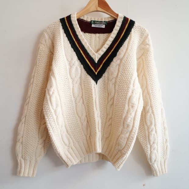 NEW YORKER 케이블 핸드메이드 니트    