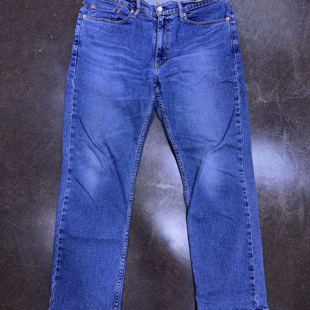 리바이스 514 스트레이트핏 중청 워싱 블루 데님팬츠 34