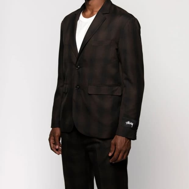 [L] 스투시 쉐도우 플레이드 셋업