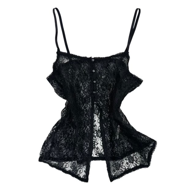 일본 빈티디 레이스 슬리브리스 나시