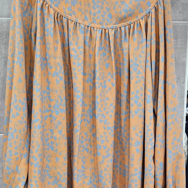 LANVIN 랑방 블라우스 오렌지 하트 패턴