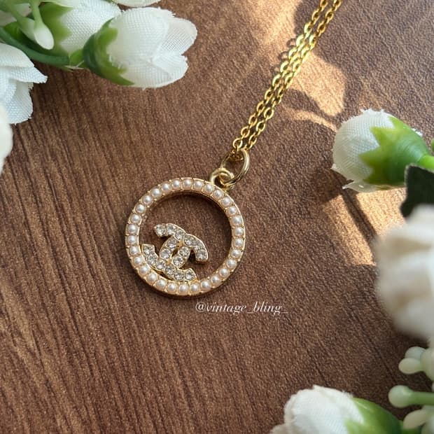 샤넬 듀얼 라운드 목걸이