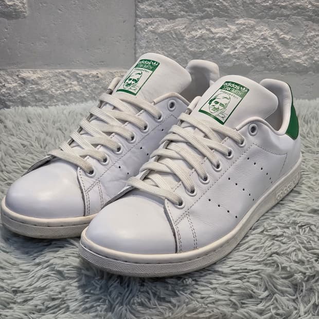 2q-2:아디다스 스탠스미스 오리지널 화이트 그린 (250)상태굿