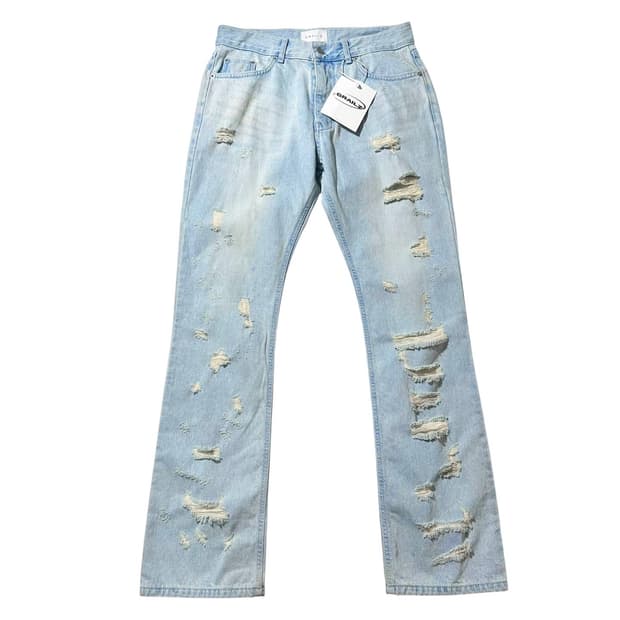 (새상품) 그레일즈 디스트레스드 플레어 진 부츠컷 데님 팬츠