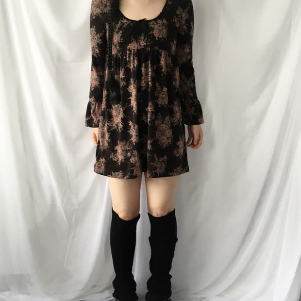 Lest rose flower pattern onepiece