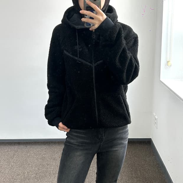 Nike 나이키 2-way 테크팩 블랙 후리스 후드집업