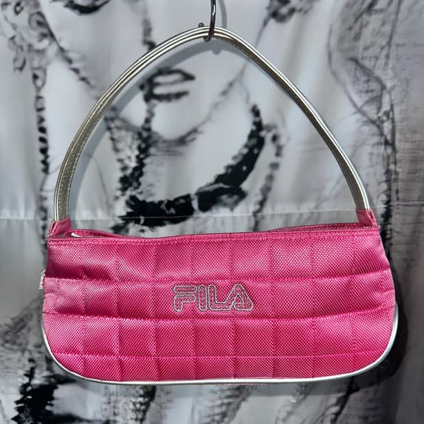 휠라 Y2K 핑크 퀄팅 미니토트백