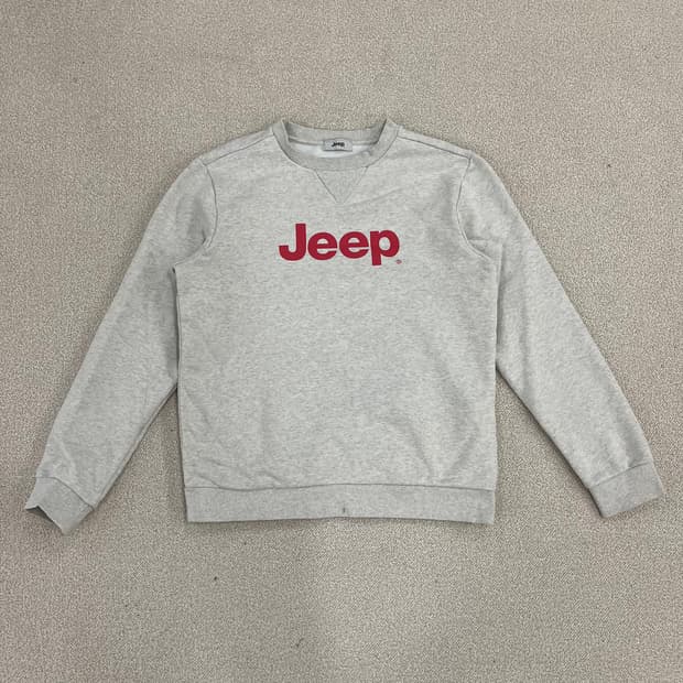 100 지프 빅로고 프린팅 맨투맨 0123M