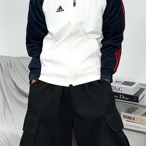 아디다스 00s 제펜 빅로고 트랙탑 져지