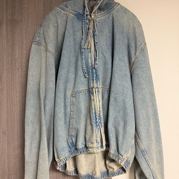 자라 데님 후드집업 XL 
