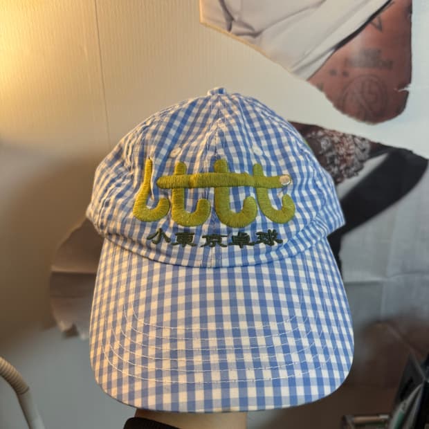 리틀도쿄테이블테니스클럽 LTTT 스카이블루 체크 볼캡