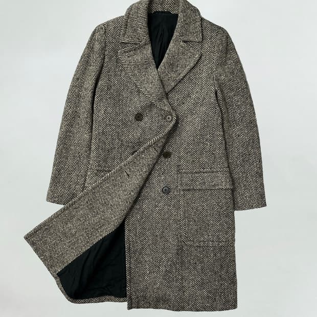마가렛호웰 헤링본 더블 코트