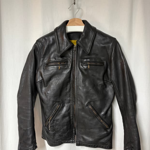 70's Bates 카페 레이서 레더 자켓