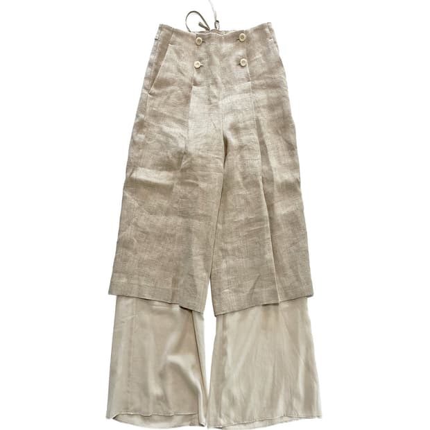 HYKE layered wide trousers