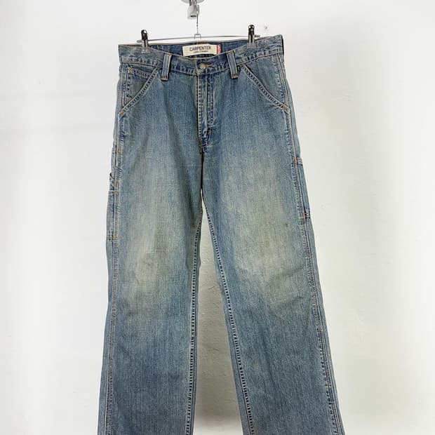 리바이스 루즈 스트레이트 연청 카펜더 데님 팬츠