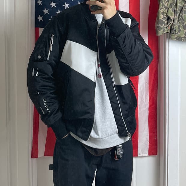 나이키 써마핏 봄버자켓 빅스우시 양면점퍼 스트릿