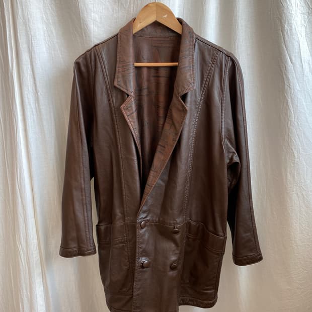 리얼레더 브라운 양면 카자켓(F)