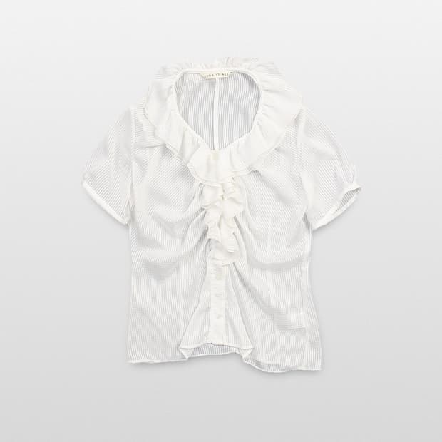 LINK IT ALL Shirring Border Blouse 