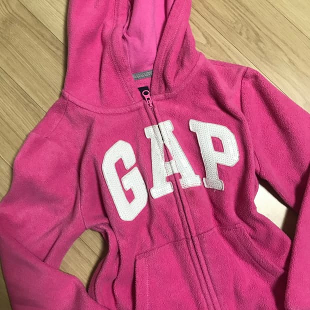 딱붙핏 gap 갭 핫핑크 후드집업 