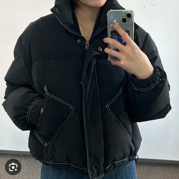 마뗑킴 스티치 패딩 여성용