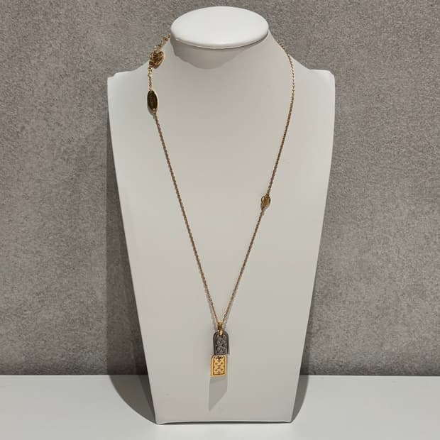A+ OS 루이비통 나노그램 목걸이 골드