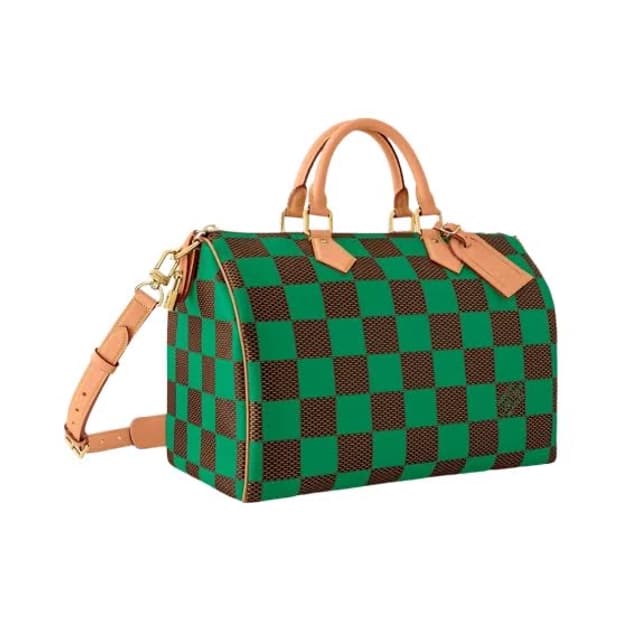 루이비통 스피디 반둘리에 40 다미에 팝 그린