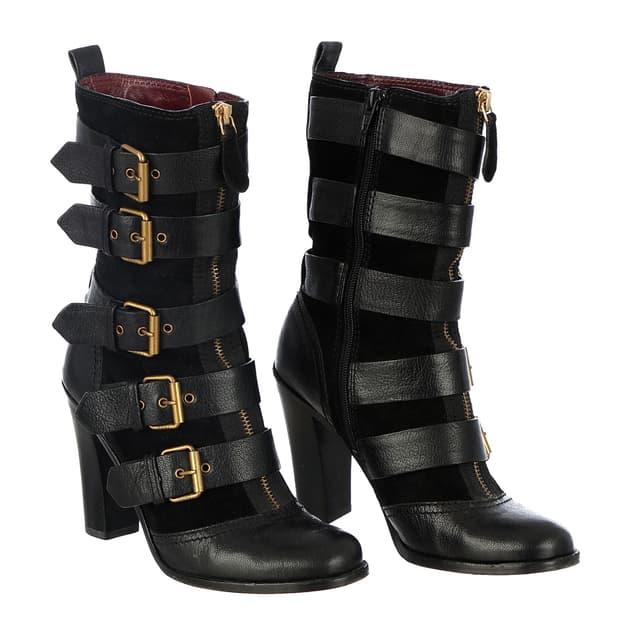 마크제이콥스 marc jacobs 블랙 버클 스트랩 앵클 부츠 36