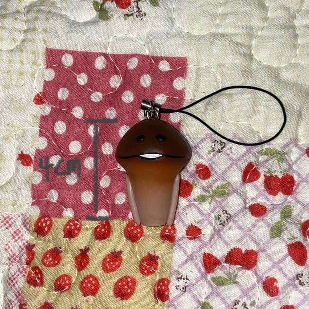 고전 빈티지 나메코 스트랩 키링