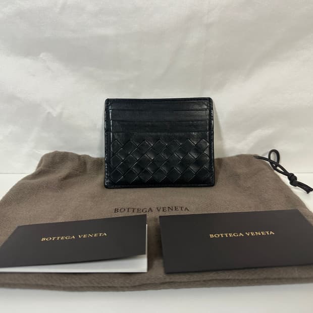 보테가베네타 인트레치아토 카드지갑 블랙 (OS)