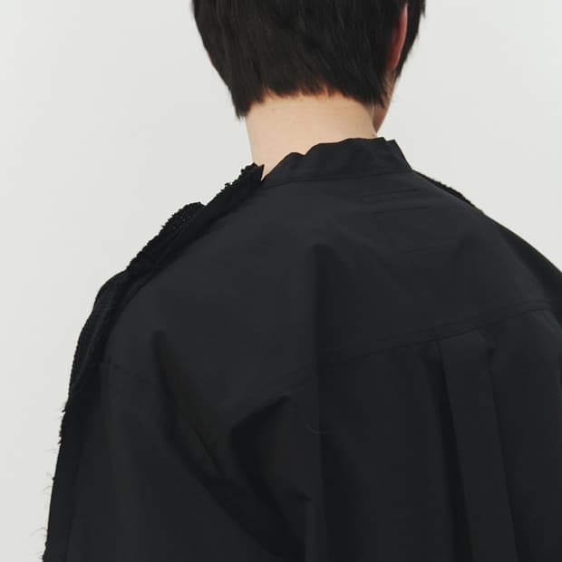 [M] 래코드 백 셔츠 니트 탑