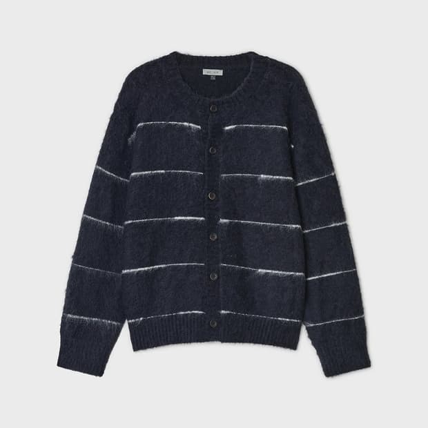 [5size] 벨리에 브러쉬드 탐 가디건 -네이비 스트라이프 xl
