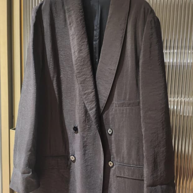 르메르 SILK BLEND 더블 블레스트 자켓