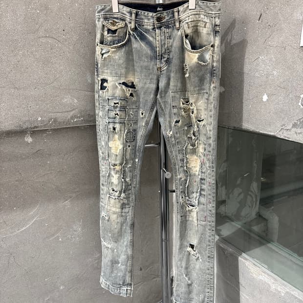 돌체앤가바나 디스트로이드 데님 팬츠