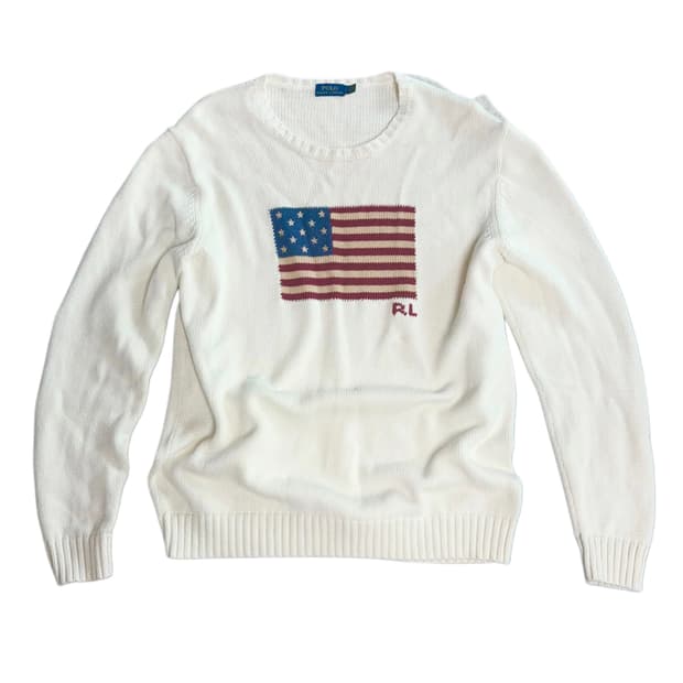 폴로 성조기 니트 