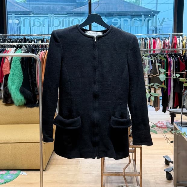 크리스찬 디올 부티크 블랙 울 자켓 