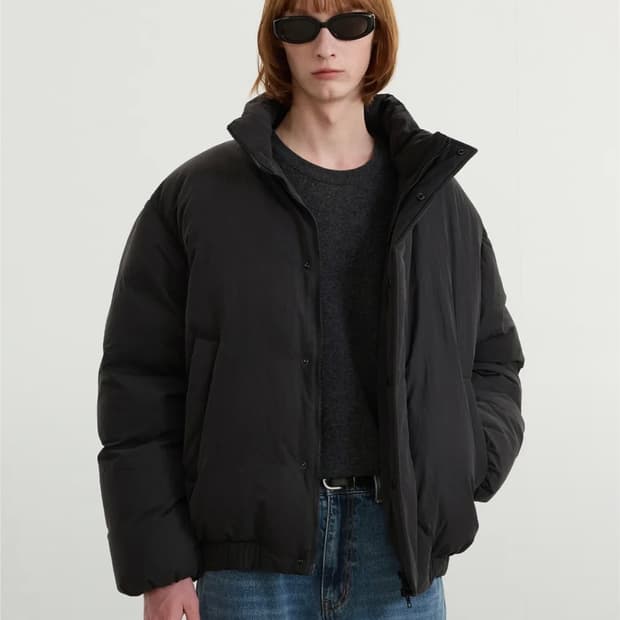 TNGT 티앤지티 구스다운 블랙 푸퍼 패딩 95(M)