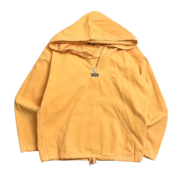 프렌치 코튼 반집업 후드 아노락 