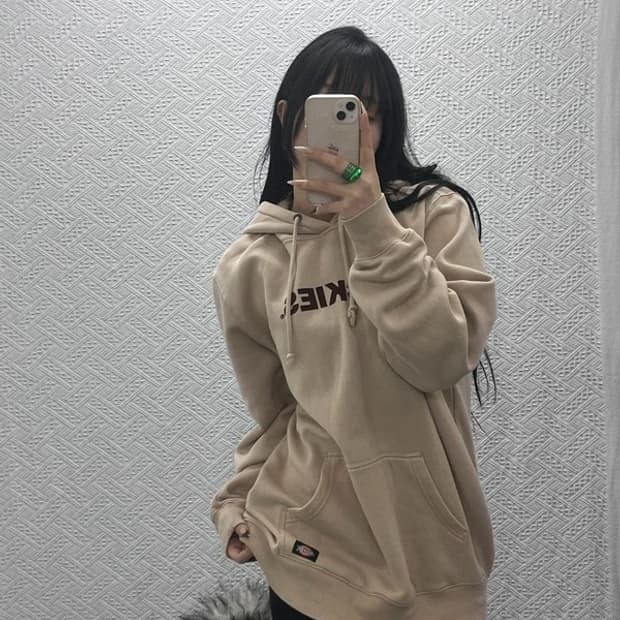 디키즈 캐주얼 빈티지 커피 베이지 약기모 후드티 XL C08438