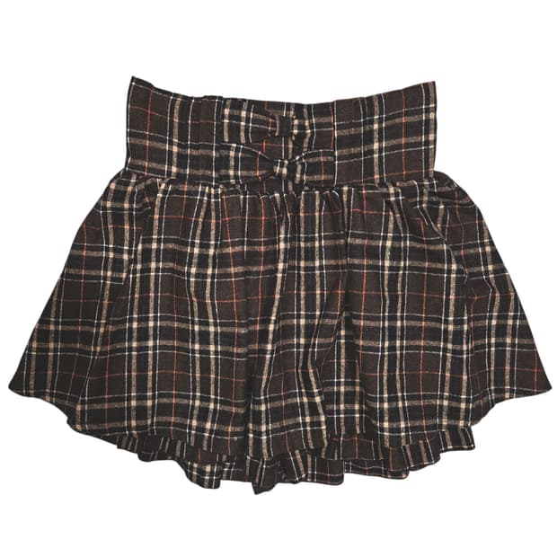 빈티지 라떼갸루 너드 프레피 리본 미니스커트