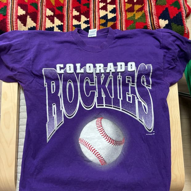 콜로라도 로키스 빈티지 티셔츠 퍼플