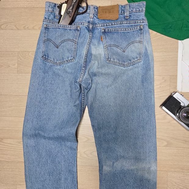 리바이스 505 90s 오렌지탭 데님 청바지 