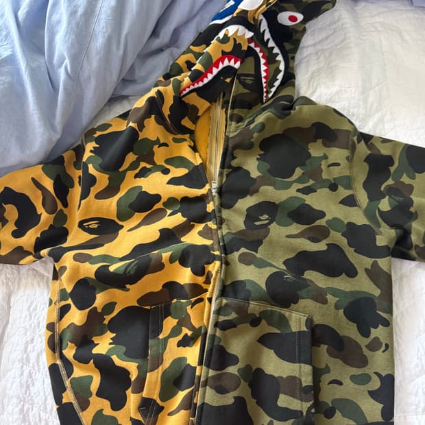 Bape 카모 후드집업 XL