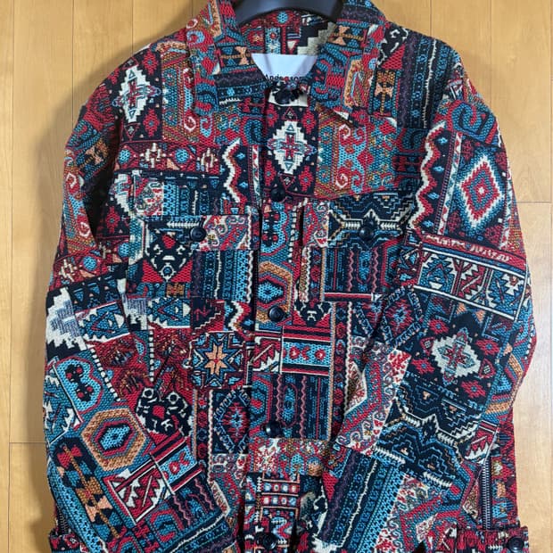 앤더슨벨 Andersson bell 레드 자카드 트러커 자켓