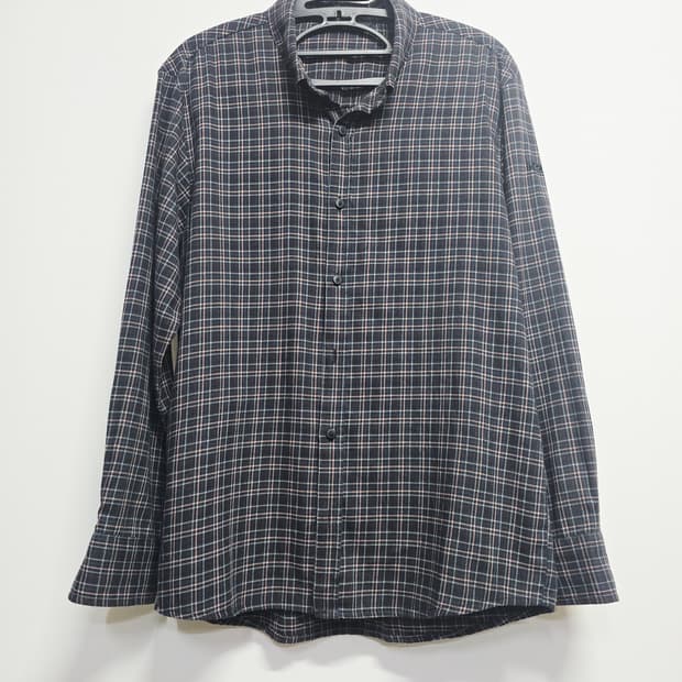 K2 체크 남방 긴팔 셔츠