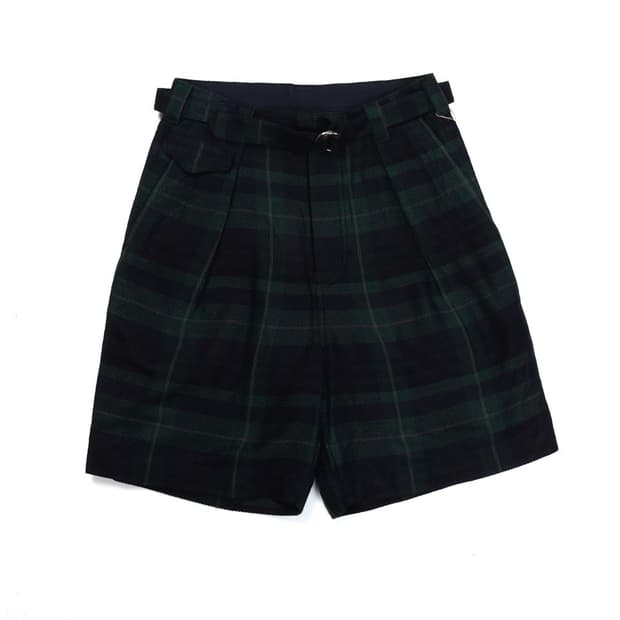 사카이 Sacai Check Pattern Belted Shorts