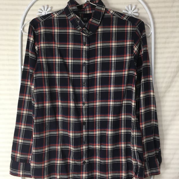 빈티지 네이비 체크 셔츠 y2k 스트릿 갸루 펑키 일본빈티지717