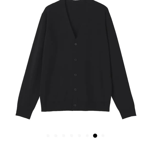무인양품 워셔블 울 하이 게이지 V넥 가디건