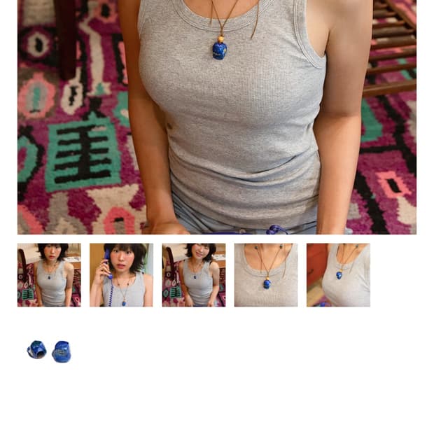 요이지레코드 예나 시리즈 Vintage Denim Cap Necklace