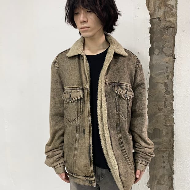 와이프로젝트 시어링 데님 자켓